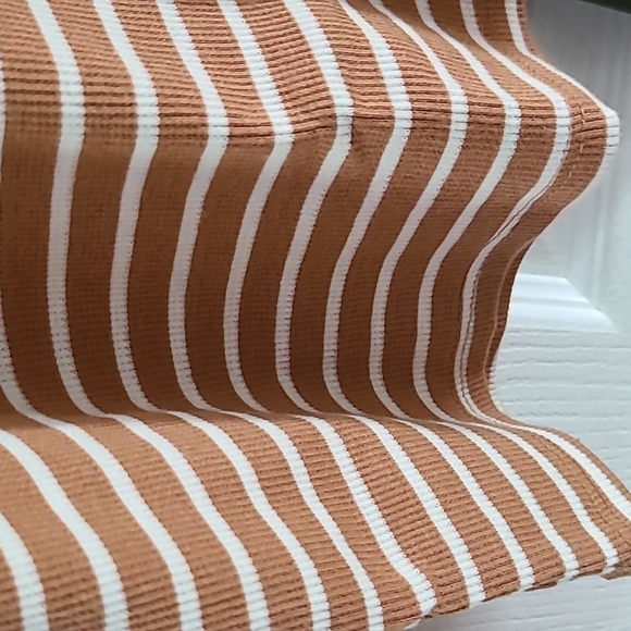 CROFT & BARROW WOMENS BROWN AND WHITE PLUS SIZE STRIPED LONG SLEEVE TOP SIZE XXL - Picture 7 of 12